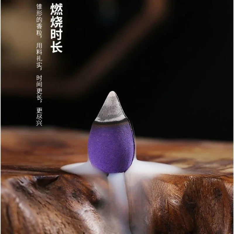 10-50pcs Mixed Burner Incense Relax Unwind 28x15mm Backflow Incense Rose Mint Natural Sandalwood Cone Suitable for All Burners
