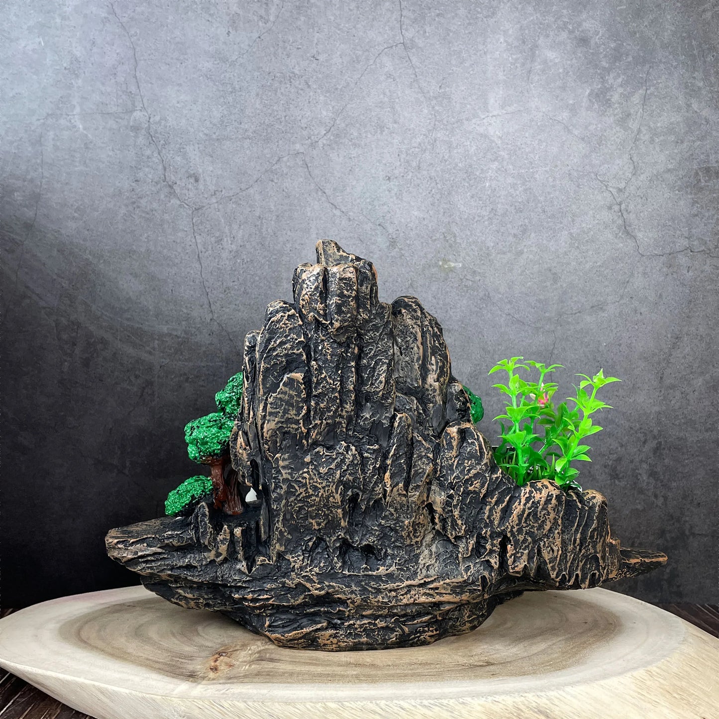 1 Piece Resin Reflowable Peach Wonderland Incense Holder Incense Burner, Bedroom Living Room Coffee Table Office Home Decor Gift
