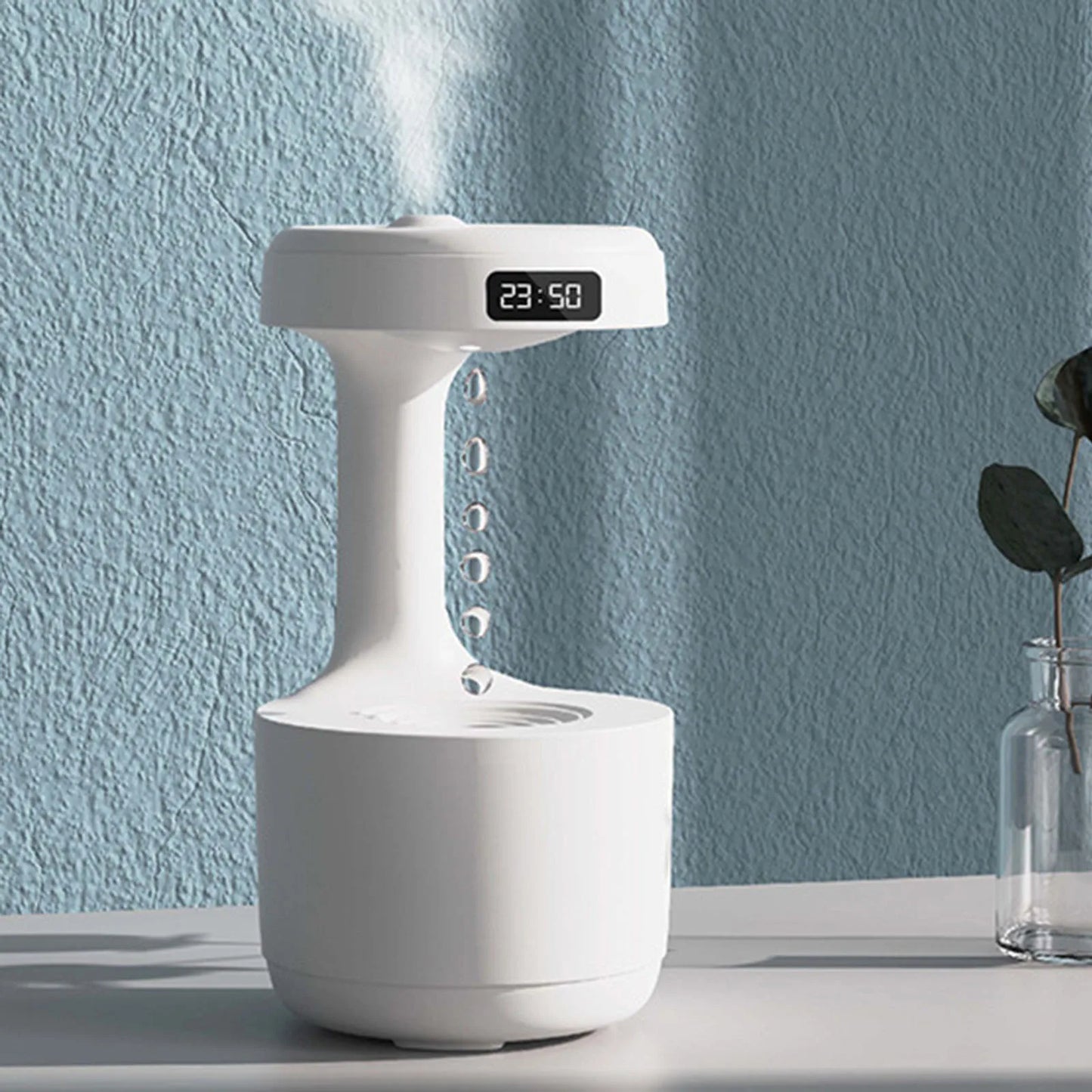 Portable Air Humidifier USB Rechargeable Quiet with Antigravity Water Droplet Auto Shut Off for Hotel Desktop Nursery Car