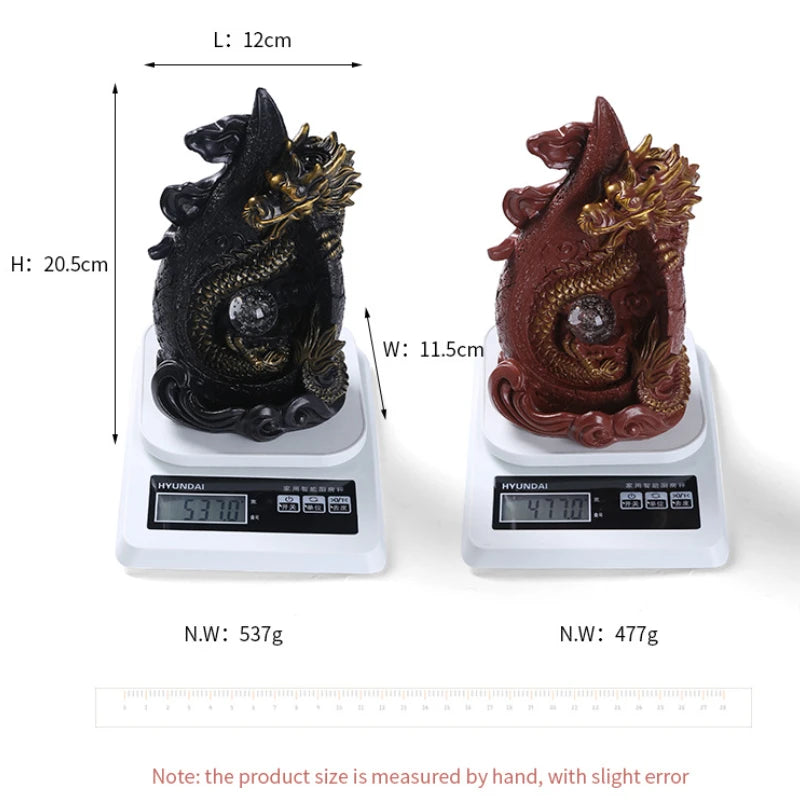 LED Dragon Backflow Incense Holder Waterfall Incense Burner Smoke Incense Censer +20Backflow Incense Cones Aromatherapy Ornament