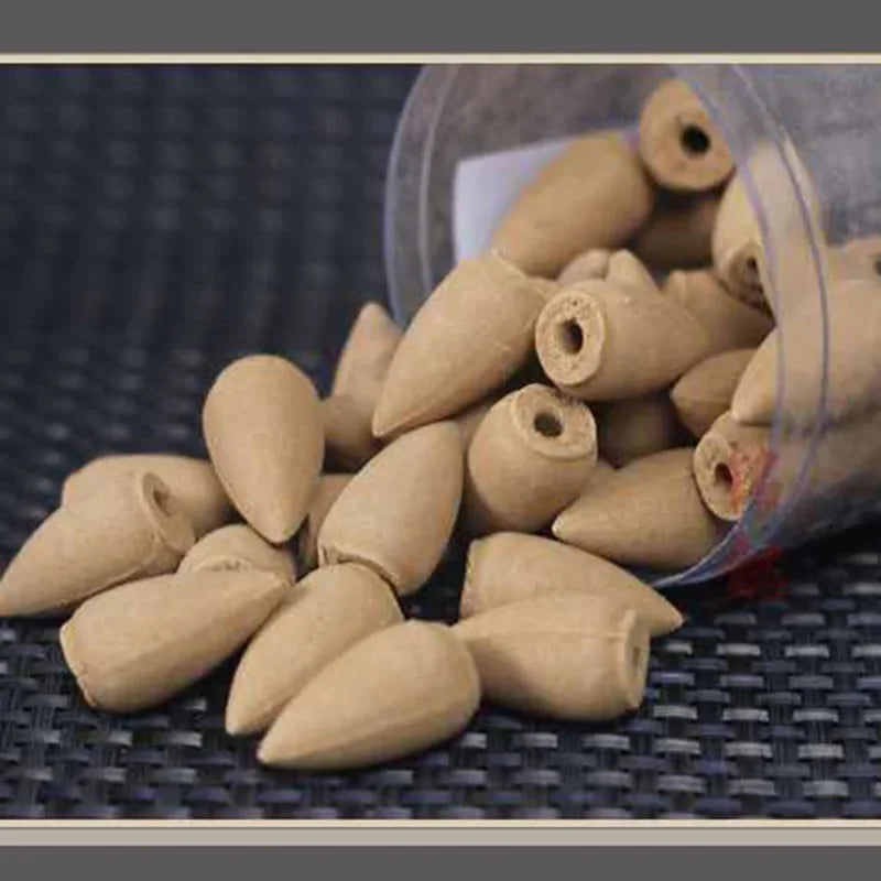 10-50pcs Mixed Burner Incense Relax Unwind 28x15mm Backflow Incense Rose Mint Natural Sandalwood Cone Suitable for All Burners