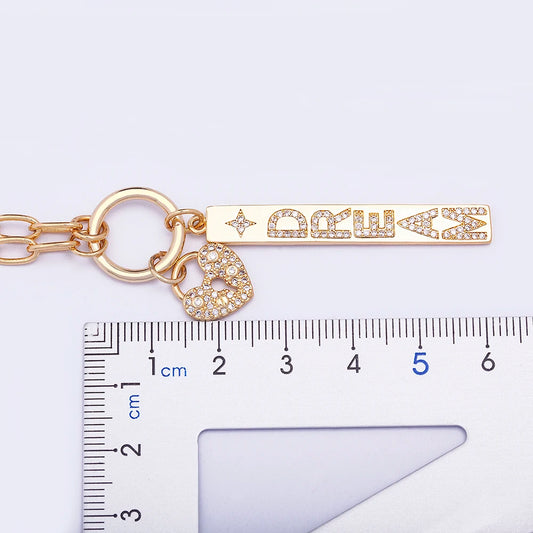 New Arrival Fashion Design Key And Heart Lock Dream Letters Zircon Lobster Clasp Chain Pendant Party Wedding Necklace Jewelry