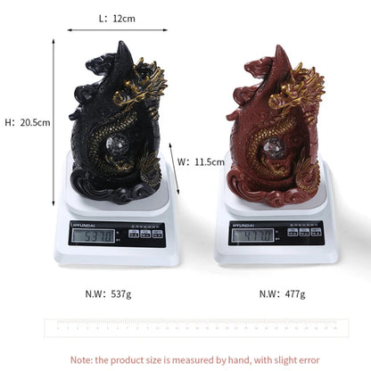 LED Dragon Backflow Incense Holder Waterfall Incense Burner Smoke Incense Censer +20Backflow Incense Cones Aromatherapy Ornament